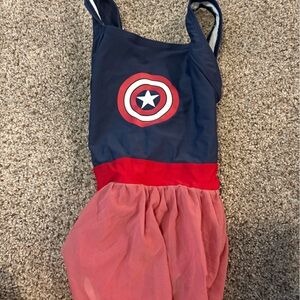 Hanna Andersson Blue and Red Kids Swim One Piece